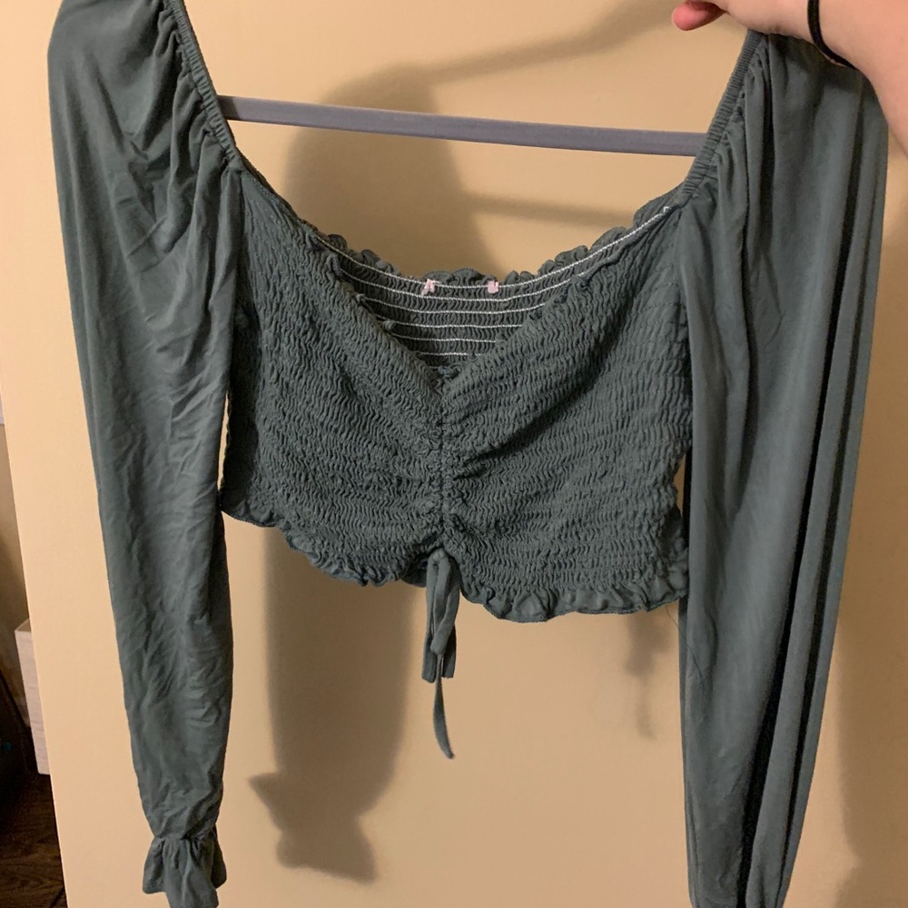 Green Crop Top